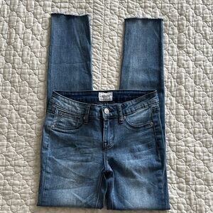 Hudson Denim Jeans Girls Skinny Jean Size 12 Distressed Denim Mid Rise Stretch